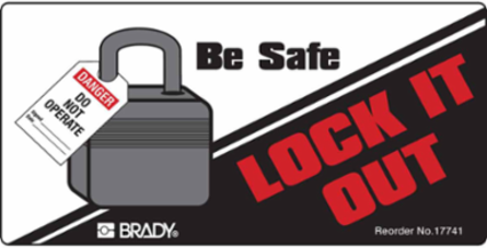 Lockout Tagout Label, 2 Inch H x 4 Inch W, Vinyl, Permanent Acrylic Adhesive, Pack of 25