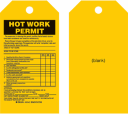 Tags: HOT WORK Permit, Polyester