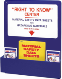 Standard Right To Know Center, Backboard Color: Red/White on Blue