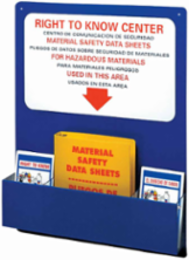 Bilingual Right to Know Center 30 Inch H x 24 Inch W Red/White on Blue