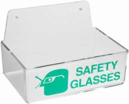 Safety Glasses Holder, 3.0" H x 9.0" W x 6.0" D, Clear