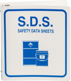 MSDS Binder, Blue on White