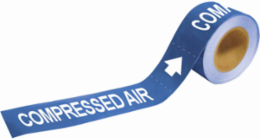 COMPRESSED AIR Pipe Marker, 1" H x 8" W, Roll of 25 Each, Fits Pipes 1.5" Dia. Thru 2" Dia.