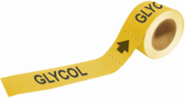 Glycol Pipe Marker, 1" H x 8" W, Roll of 25 Each, Fits Pipes 1.5" Dia. Thru 2" Dia.