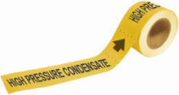 High Pressure Condensate Pipe Marker, 1" H x 8" W, Roll of 25 Each, Fits Pipes 1.5" Dia. Thru 2" Dia.