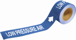 LOW PRESSURE AIR Pipe Marker, 1" H x 8" W, Roll of 25 Each, Fits Pipes 1.5" Dia. Thru 2" Dia.