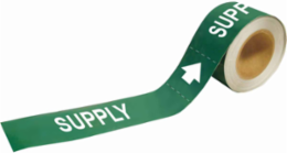 Supply Pipe Marker, 1" H x 8" W, Roll of 25 Each, Fits Pipes 1.5" Dia. Thru 2" Dia.