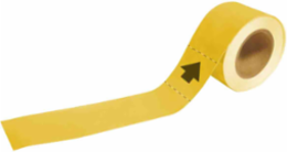 Blank Pipe Marker with Arrow, 1 Inch H x 8 Inch W, Fits Pipes 1.5 Inch to 2 Inch Diameter