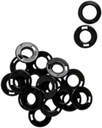 Black Plastic Grommets for Tags, 1 Piece per Pack, Compatible with BBP Printers