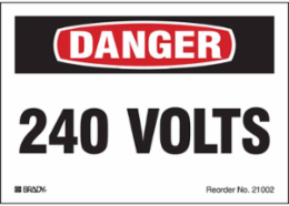 DANGER Label, 3.5 Inch H x 5 Inch W, Reflective Sheeting, Permanent Acrylic
