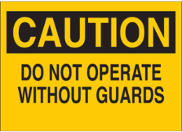 Caution Sign - 10 Inch H x 14 Inch W, Polystyrene, Outdoor Use, Abrasion-Resistant
