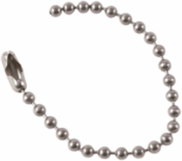 Beaded Chain 4.5 Inch L, Nickel, Locking Links, #6 Trade Size