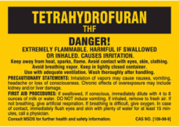 DANGER! EXTREMELY FLAMMABLE. HARMFUL IF SWALLOWED OR INHALED. CAUSES IRRITATION…, 3.5" H x 5" W, Black on Yellow, Pack of 25 Labels