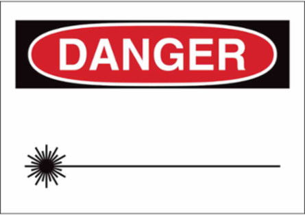 Blank DANGER Sign 7 Inch x 10 Inch Polystyrene Black/Red on White