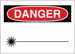Blank DANGER Sign 7 Inch x 10 Inch Polystyrene Black/Red on White