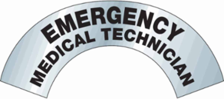 Bradylite EMERGENCY MEDICAL TECHNICIAN Hard Hat Label, 3 Inch H x 6.875 Inch W, Reflective
