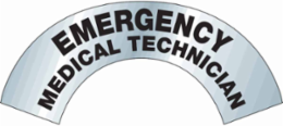 Bradylite EMERGENCY MEDICAL TECHNICIAN Hard Hat Label, 3 Inch H x 6.875 Inch W, Reflective