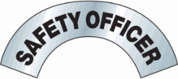 Bradylite Safety Officer Hard Hat Label, 3 Inch H x 6.875 Inch W, Reflective