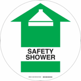 Anti-Skid Floor Sign Vinyl 17 Inch Diameter Chemical Resistant Safety Shower