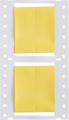 Double Sided PermaSleeve Polyolefin Fluid Resistant Wire Marking Sleeves, 1.5" Dia x 1", Roll of 500, Yellow