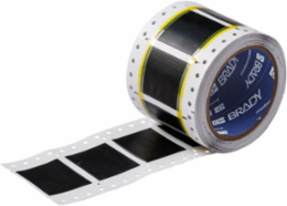 High Temp PermaSleeve PVDF Wire Marking Sleeves, 1" Dia x 1" W, Black