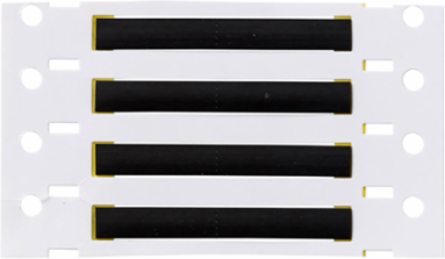 High Temp PermaSleeve PVDF Wire Marking Sleeves, 0.125" Dia x 1" W, Black