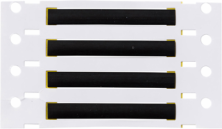 High Temp PermaSleeve PVDF Wire Marking Sleeves, Black, 0.125" Dia x 2" W