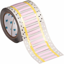 PermaSleeve 3" High Temp PVDF Wire Marking Sleeves, 0.125 in Dia x 1 in W, Roll of 1000