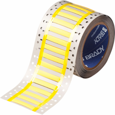 High Temp PermaSleeve PVDF Wire Marking Sleeves, 0.187" Dia x 1" W, Yellow