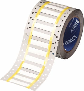 High Temp PermaSleeve PVDF Wire Marking Sleeves, White, 0.25" Dia x 2" W