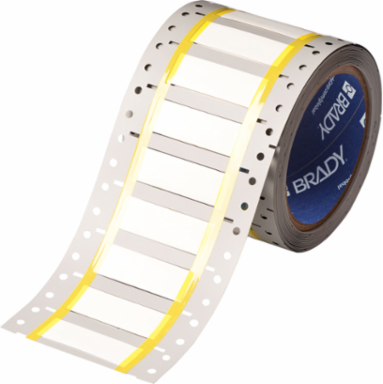 High Temp PermaSleeve PVDF Wire Marking Sleeves, White, 0.375" Dia x 2" W