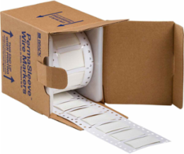 High Temp PermaSleeve PVDF Wire Marking Sleeves, 0.75" Dia x 1" W, White