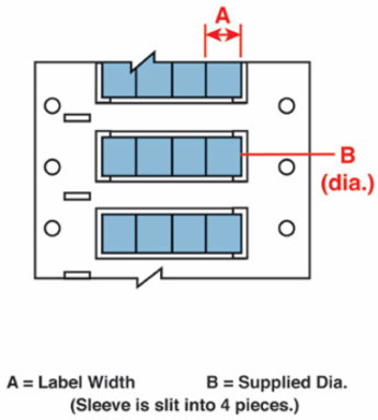 PermaSleeve HX 3" Dual-Sided Heat Shrink Wire Marking Sleeves, Polyolefin, 2:1 Shrink Ratio
