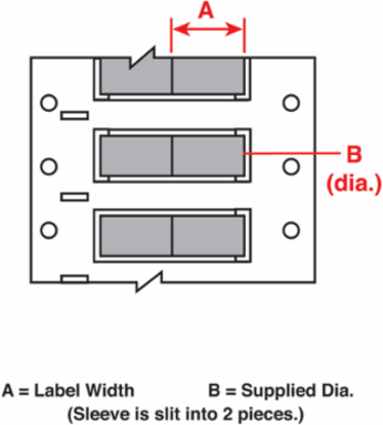 PermaSleeve HX 3" Heat Shrink Double-Sided Wire Marking Sleeves, Polyolefin, 2:1 Shrink Ratio