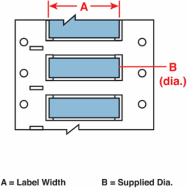 PermaSleeve HX 3 Inch Heat Shrink Wire Marking Sleeves, 2:1 Shrink Ratio, Double-Side Printable