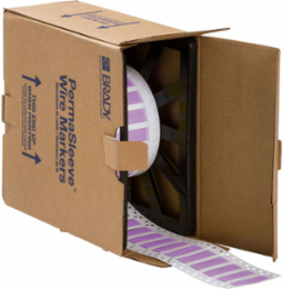 PermaSleeve HX 3 Inch Heat Shrink Wire Marking Sleeves, Violet, Double-Sided, Roll of 2000