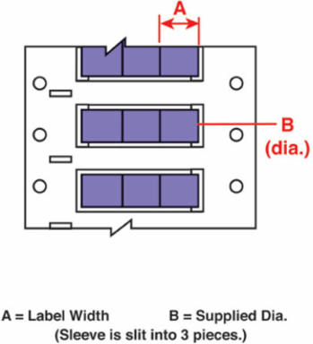 PermaSleeve HX 3 Inch Double-Sided Heat Shrink Wire Marking Sleeves, Violet, 2:1 Shrink Ratio