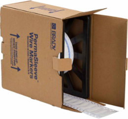 PermaSleeve HX Heat Shrink Double Sided Wire Marking Sleeves, White, 0.375" Dia x 1" W, Roll of 2000 Each