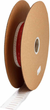 PermaSleeve HX Heat Shrink Double Sided Wire Marking Sleeves, White, 0.375" Dia x 0.67" W, Roll of 7500 Each
