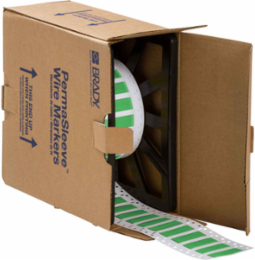 PermaSleeve HX 3 Inch Heat Shrink Wire Marking Sleeves, 2:1 Shrink Ratio, Green