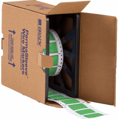 PermaSleeve HX 3" Heat Shrink Double-Sided Wire Marking Sleeves, Polyolefin, 2:1 Shrink Ratio