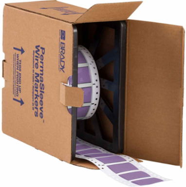 3 Inch PermaSleeve HX Double-Sided Heat Shrink Wire Marking Sleeves, Polyolefin, 2:1 Shrink Ratio, 750 Roll