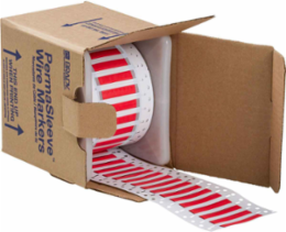 PermaSleeve Low Smoke Zero Halogen Wire Marking Sleeves, Red, 0.187" Dia x 1" W