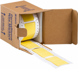 Low Smoke Zero Halogen Double Sided PermaSleeve Wire Marking Sleeves, 2" Dia x 2" W, Roll of 50, Yellow