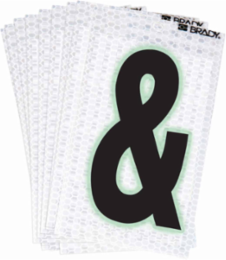 Glow in the Dark Number and Letter Labels, 2 Inch Character Height, Pack of 10