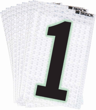 Glow in the Dark Labels, 2.375 Inch x 1.5 Inch, Pack of 10, Reflective Sheeting