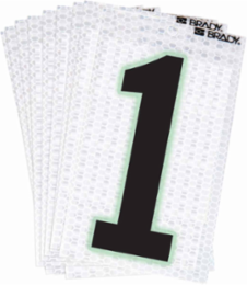Glow in the Dark Labels, 2.375 Inch x 1.5 Inch, Pack of 10, Reflective Sheeting