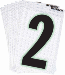 Glow in the Dark Labels, 2.375 Inch x 1.5 Inch, Pack of 10, Abrasion-Resistant