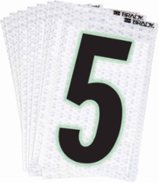 Glow in the Dark Labels, 2.375 Inch x 1.5 Inch, High-Intensity Prismatic Material, Pack of 10