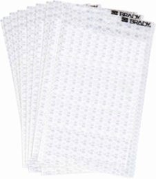 Self Adhesive Cards: 2", Blank, Black/Green Glow on Silver, Pack of 10 Labels, (Blank)
